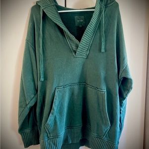 Aerie down to earth henley hoodie- size S